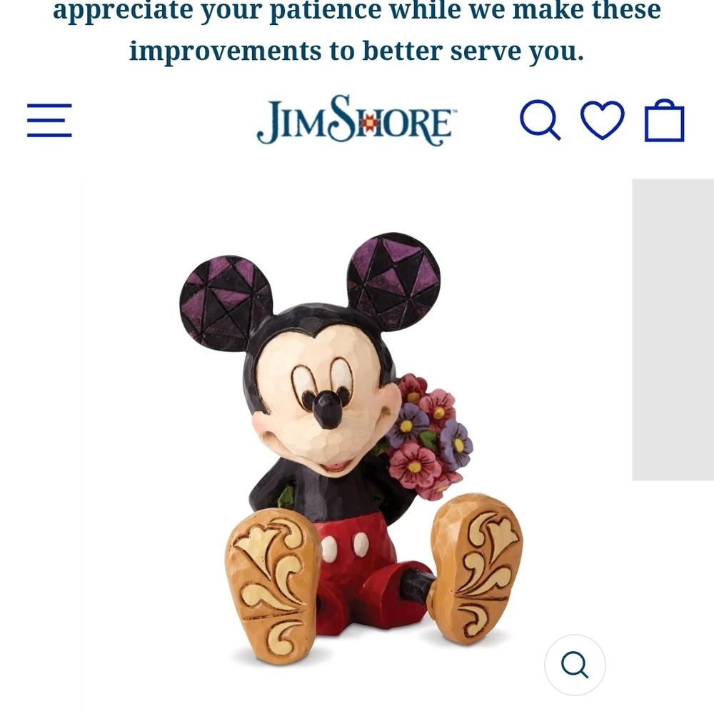 Jim Shore Disney Mickey Mouse Figurine - Black, Red, Cream